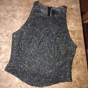 Fully Beaded Sleeveless Carmen Marc Valvo Top